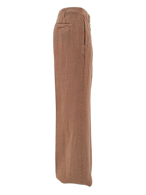 Pantalone donna largo in lino pesca Kiltie | NEW ARLES-T4502309